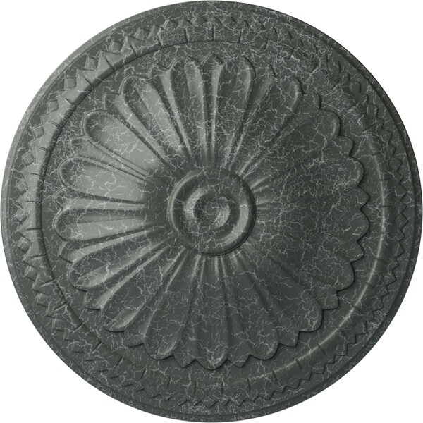 Ekena Millwork Alexa Ceiling Medallion (Fits Canopies up to 3"), 15"OD x 1 3/4"P, Athenian Green Crackle CM14AXAGC - main